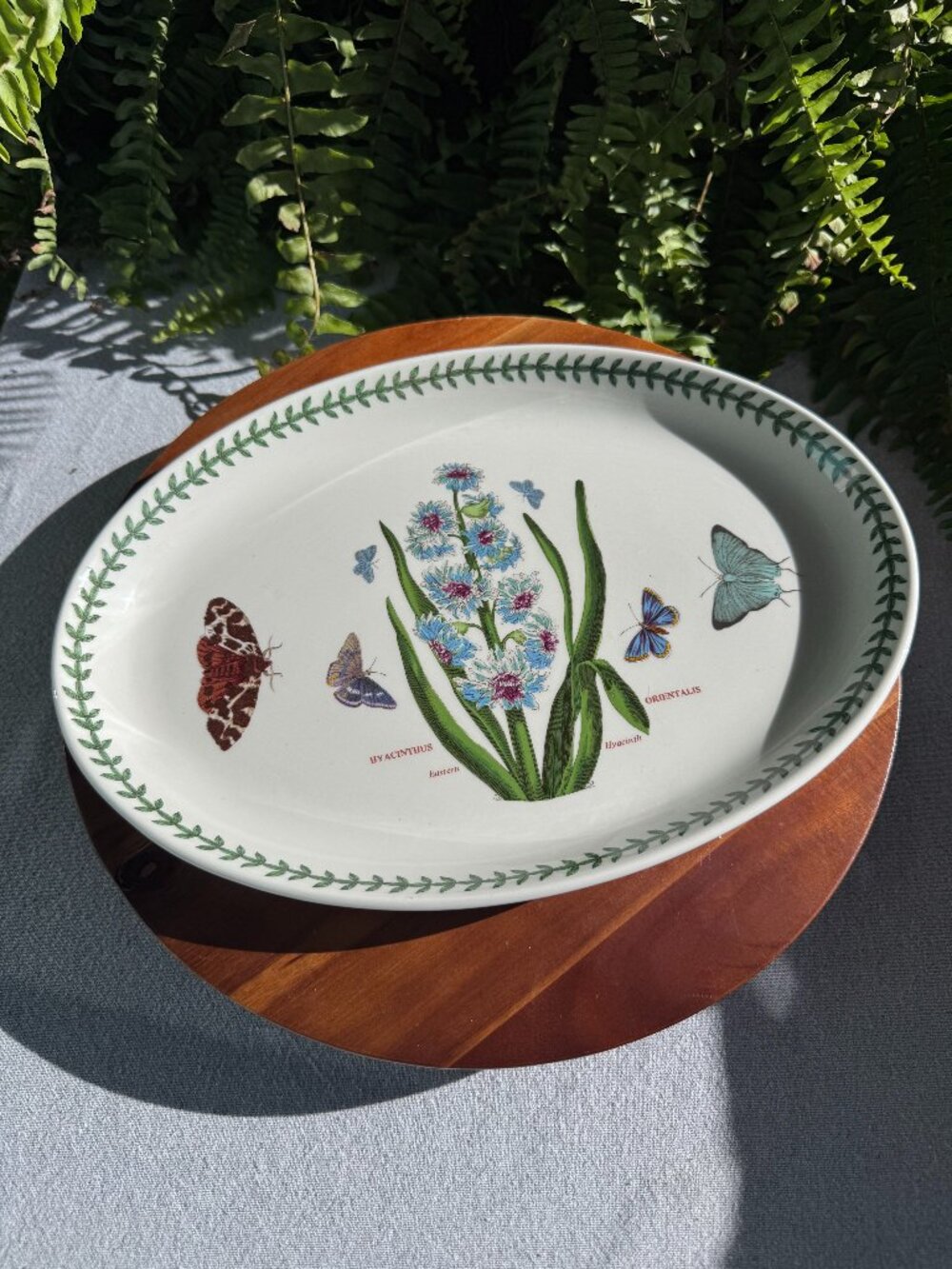 Vintage Portmeirion Botanic Garden Oval Platter - Eastern Hyacinth, England